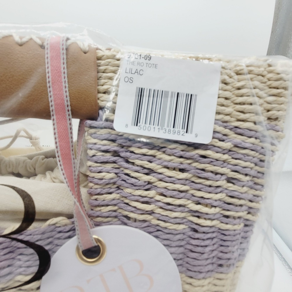 BTB Los Angeles Ro Tote in Lilac Women's‎ Large Woven Handbag Shoulder Purse - Picture 6 of 8